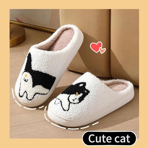 Halloween Pumpkin Slippers For Women Men Cat Slippers Comfy Soft Plush Memory Foam Home Lantern Shoes 41-42 in Saudi Arabia