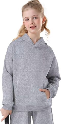 Kids Athletic Pullover Hoodie Sweatshirt with Pocket Tops,2-12Years in Kuwait