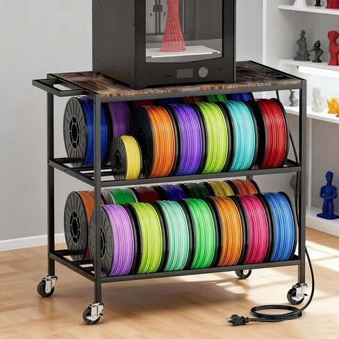 3D Printer Stand with Filaments Storage-3D Printer Table for consumables Storage,Heavy Duty 3D Printer cart Desk Suitable for workshops, Studios and Offices in Kuwait