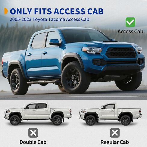 6.5 بوصة من لوحات التشغيل المتوافقة مع 2005-2023 Toyota Tacoma Access Cab ، Side Step Nerf Bars Side Bars in Kuwait