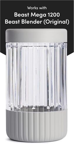 الوحش 415ML سفينة مزج + غطاء التخزين | متوافق مع 600W BEAST MINI Blender | مزيج العصائر والهز (الرمال ، 415 مل) in Saudi Arabia