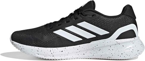 adidas Men's Run Falcon 5 Sneaker, Black/White/Black, 7.5 in Saudi Arabia