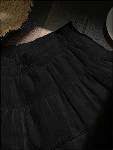 Verdusa Women's Summer Textured Tiered Layered Mini Skirts Flowy Fairycore Ruffle Short Skirt in Saudi Arabia