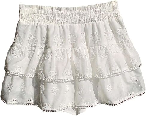 Verdusa Women's Summer Textured Tiered Layered Mini Skirts Flowy Fairycore Ruffle Short Skirt in Saudi Arabia