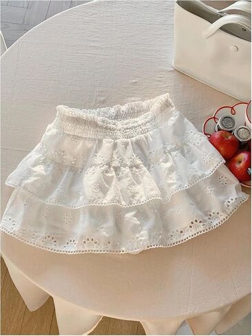 Verdusa Women's Summer Textured Tiered Layered Mini Skirts Flowy Fairycore Ruffle Short Skirt in Saudi Arabia