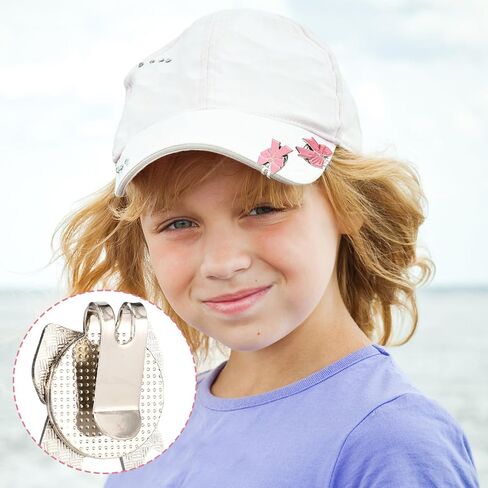 2pcs Magnetic Golf Ball Markers, Pink Bow Golf Ball Marker Hat Clip Strong Magnetic Cute Decoration Accessory for Hat Bags Women Golfer in Saudi Arabia