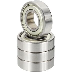PATIKIL R8ZZ Deep Groove Ball Bearing 1/2" x 1-1/8" x 5/16", 2 Pack Double Rubber Sealed Miniature Bearings for Electric Motor Industrial Machine, Black&Silver in Kuwait