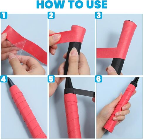 8 Pcs Tennis Racket Grip Tape, Tacky Non-Slip Badminton Rackets Grip Tape, Sweat-Absorbing Cushion Wrap Head Grips Racket Cover for Tennis, Golf, Baseball, Bat, Universal Grips Tapes in Saudi Arabia