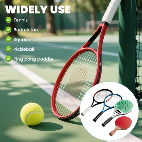 8 Pcs Tennis Racket Grip Tape, Tacky Non-Slip Badminton Rackets Grip Tape, Sweat-Absorbing Cushion Wrap Head Grips Racket Cover for Tennis, Golf, Baseball, Bat, Universal Grips Tapes in Saudi Arabia
