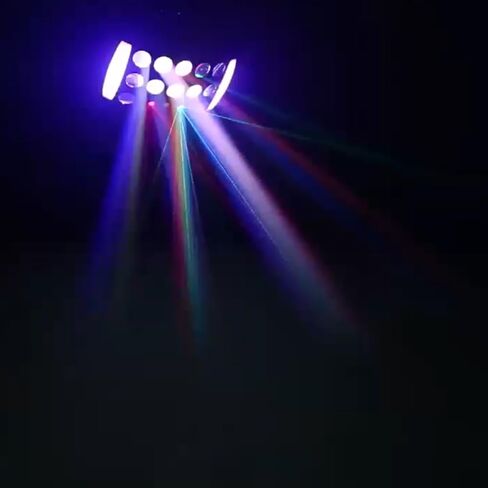 DJ Lights Party Light, Stage Disco Light 4 in 1 RGBW Derby Beam, Led Strobe, Remote & DMX Control Perfect for Wedding Bar Club Disco Party Festival Stage & DJ Lighting, Black in Saudi Arabia