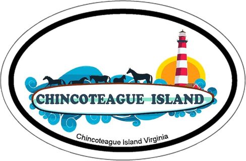 Cafepress Chincoteague Island Va Oval Car Pumper Sticker in Saudi Arabia