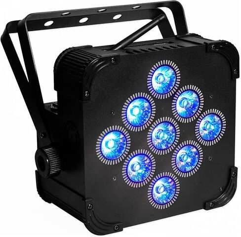 Rockville Best Pack 60 (6) Black 54W Battery Wash Lights, RGBWA+UV, Wireless DMX, Charging Case, Long-Life Battery, LCD Display, for DJs and Events in Saudi Arabia