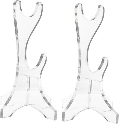 1 Pair Acrylic Flute Stand Vertical Holder for Multiple Flutes Space Efficient Desktop Display Rack Sleek Transparent Design for Home Decor and Music Storage in Saudi Arabia