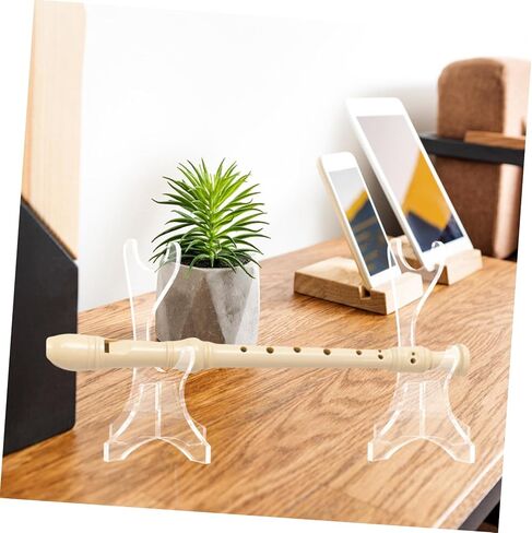 1 Pair Acrylic Flute Stand Vertical Holder for Multiple Flutes Space Efficient Desktop Display Rack Sleek Transparent Design for Home Decor and Music Storage in Saudi Arabia