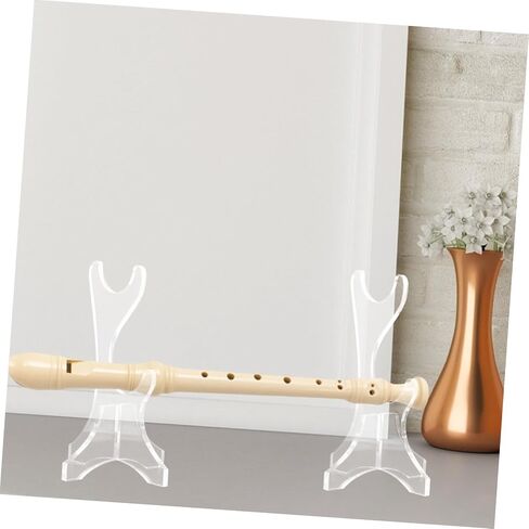 1 Pair Acrylic Flute Stand Vertical Holder for Multiple Flutes Space Efficient Desktop Display Rack Sleek Transparent Design for Home Decor and Music Storage in Saudi Arabia