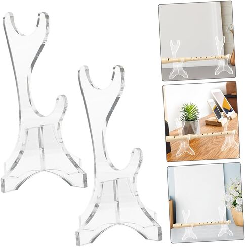 1 Pair Acrylic Flute Stand Vertical Holder for Multiple Flutes Space Efficient Desktop Display Rack Sleek Transparent Design for Home Decor and Music Storage in Saudi Arabia