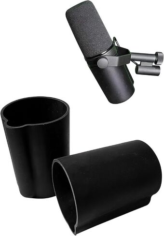 Mic Cover for Shure SM7B & SM7dB – Durable Rubber Cover for Podcast, Streaming & Vocal Mics – Clean Look & Secure Fit (White) in Saudi Arabia