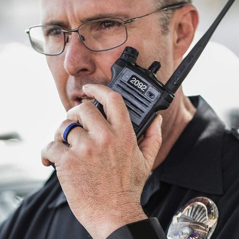 QALO Men's Slate Grey Classic Athletics Silicone Ring Size 08 in Kuwait