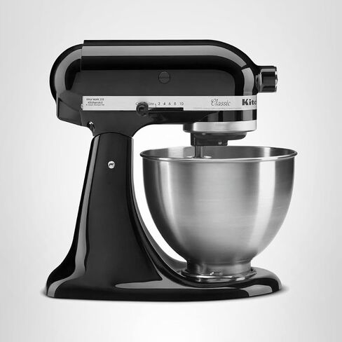 سلسلة Kitchenaid Classic 4.5 Quart Tilt-Head Stand Mixer K45SS ، Onyx Black & KGM ALL FLACK MILL MILL in Saudi Arabia