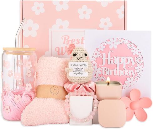 Nunubeo Birthday Gifts for Teen Girls Women, Pink Gift Basket for Teenage Girl, Teen Girl Gifts Trendy Stuff, Gifts for Daughter Niece Granddaughter Friends Her, Gift Idea for All Occasions in Saudi Arabia