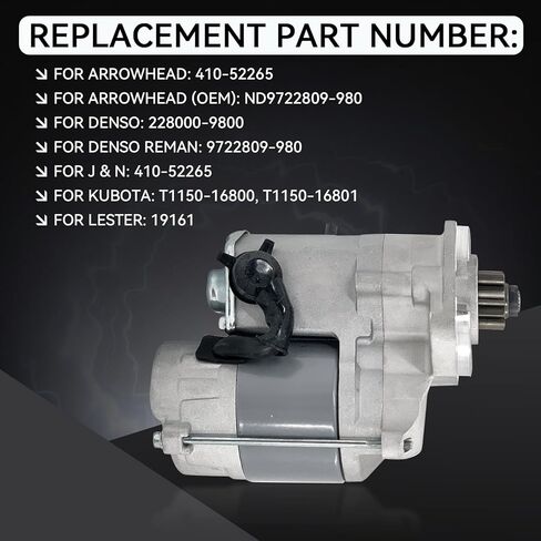 12V 9T Starter Motor 21163-0751 متوافق مع Kawasaki KAF820 MULL PRO-FX 2016-2019 & PRO-FXT 2015-2020 استبدال # 211630751 435-517 in Kuwait