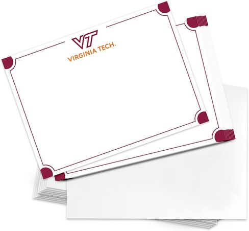 Desert Cactus Virginia Tech 10 Pack Notecards Stationery Cardstock Hokies VT Includes Envelopes Memo Party Thank You (Notecard 4b) in Saudi Arabia