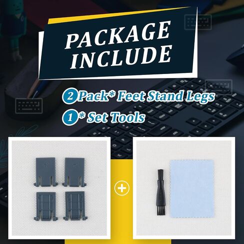 2Pack Keyboard Stand Feet Legs for Logitech MK320 MK335 K330 Keyboard Feet Replacement with Tools(Grey) in Saudi Arabia
