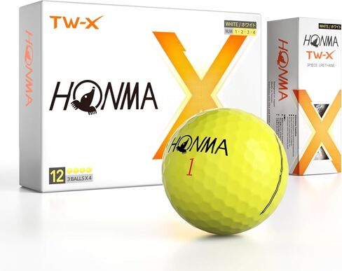 Honma 24TW-X كرات جولف فاخرة مكونة من 3 قطع للرجال والنساء، مسافة مستوى الجولة والتحكم في الدوران، غطاء يوريثان، غمازات هوائية، إطلاق عالي وكرات جولف ناعمة لدقة الجانب الأخضر، دزينة واحدة in Kuwait