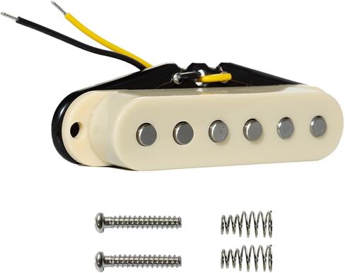 Pro Flat Pole Alnico 5 جسر ملفوف واحد/52 مم لاقط 7.2K للجيتار الكهربائي على طراز Strat، أبيض منخفض الضوضاء in Kuwait