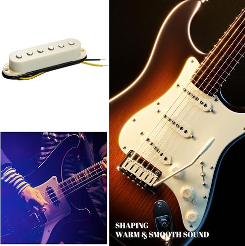 Pro Flat Pole Alnico 5 جسر ملفوف واحد/52 مم لاقط 7.2K للجيتار الكهربائي على طراز Strat، أبيض منخفض الضوضاء in Kuwait