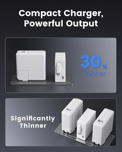 USB C Wall Charger with 31.5in Retractable Lightning Cable, 35W PD GaN Fast Charging Block, 2in1 Foldable Charger Compatible with iPhone14/13/12, iPad, Galaxy S25 S24, LG and More(Black) in Saudi Arabia