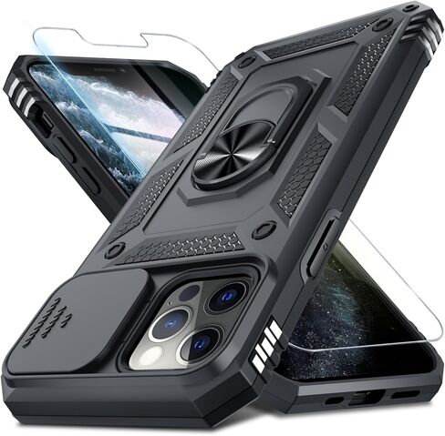 Janmitta for iPhone 16E Case مدمجة في غطاء عدسة الكاميرا الشريحة+واقي الشاشة ، وغطاء الهاتف الثقيل للهاتف الكامل للجسم مع حامل حلقة الإصبع Kickstand ، 2025 Purple in Kuwait