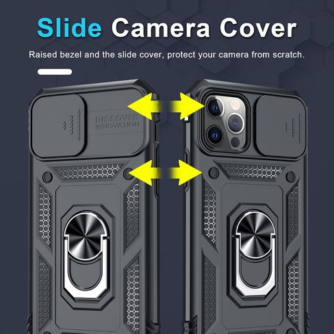 Janmitta for iPhone 16E Case مدمجة في غطاء عدسة الكاميرا الشريحة+واقي الشاشة ، وغطاء الهاتف الثقيل للهاتف الكامل للجسم مع حامل حلقة الإصبع Kickstand ، 2025 Purple in Kuwait