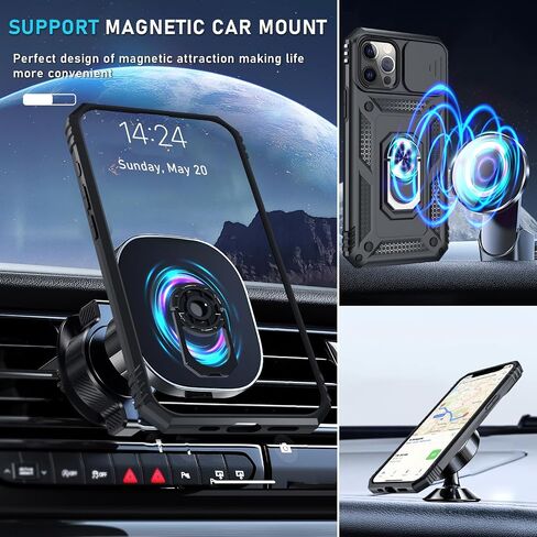 Janmitta for iPhone 16E Case مدمجة في غطاء عدسة الكاميرا الشريحة+واقي الشاشة ، وغطاء الهاتف الثقيل للهاتف الكامل للجسم مع حامل حلقة الإصبع Kickstand ، 2025 Purple in Kuwait