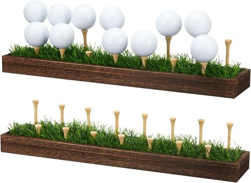 Golf Ball Display Rack Floating Shelf Solid Wood Shelf Rack Wall Mounted Golf Ball Holder up to 15 in Saudi Arabia