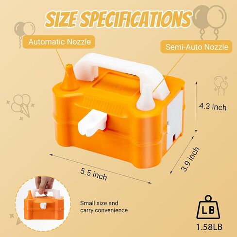 Electric Balloon Pump, Designed with Balloon Knotter, Automatic Balloon Blower Pump Electric Balloon Inflator for Party Balloons, Wedding, Birthday Decoration in Saudi Arabia