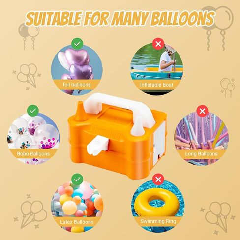 Electric Balloon Pump, Designed with Balloon Knotter, Automatic Balloon Blower Pump Electric Balloon Inflator for Party Balloons, Wedding, Birthday Decoration in Saudi Arabia