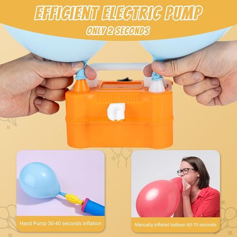 Electric Balloon Pump, Designed with Balloon Knotter, Automatic Balloon Blower Pump Electric Balloon Inflator for Party Balloons, Wedding, Birthday Decoration in Saudi Arabia