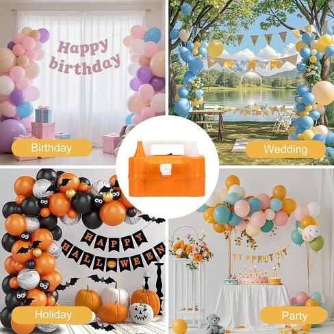Electric Balloon Pump, Designed with Balloon Knotter, Automatic Balloon Blower Pump Electric Balloon Inflator for Party Balloons, Wedding, Birthday Decoration in Saudi Arabia