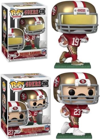 Funko Deebo Samuel/Christian McCaffrey (San Francisco 49ers) NFL Pop! Combo (2) in Saudi Arabia