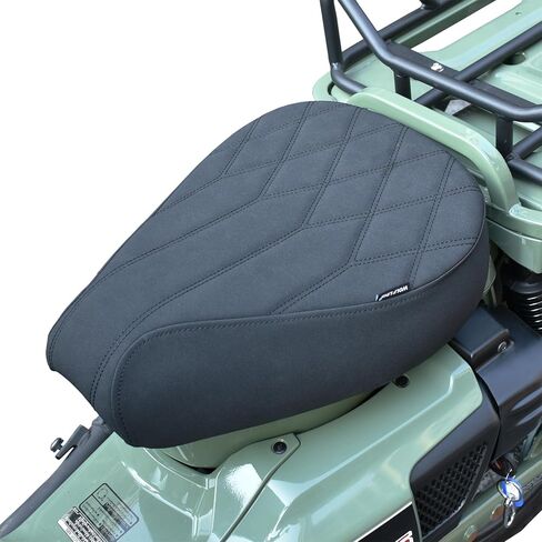 Motorcycle Leather Rider Saddle Solo Front Driver Seat Cushion Pillion Pad Compatible with CT125 Trail Hunter Cub 125 2020 2021 2022 2023 2024 2025, Black in Kuwait