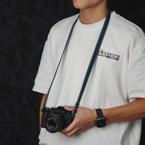 Vintage Minimalist Genuine Leather Camera Strap Crazy Horse Leather Shoulder Strap For DSLR,For Fuji/Sony/Nikon in Saudi Arabia