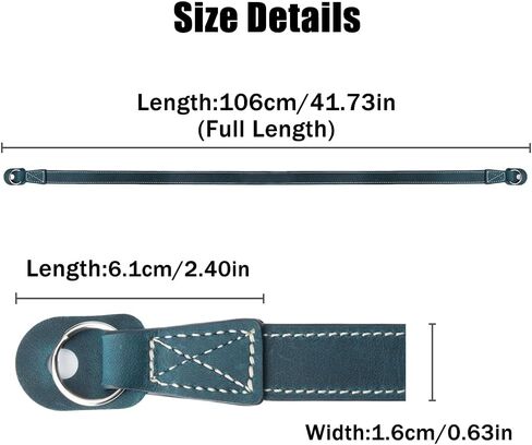 Vintage Minimalist Genuine Leather Camera Strap Crazy Horse Leather Shoulder Strap For DSLR,For Fuji/Sony/Nikon in Saudi Arabia
