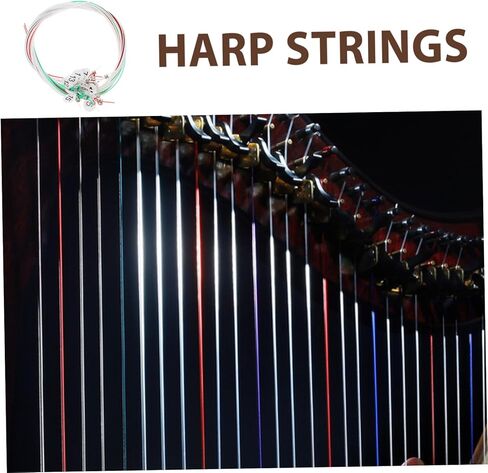 Vaguelly 15-piece Lyre Harp Strings Set Replacement Strings for Musical Instruments Nylon Material Standard Tension Beautiful Sound in Saudi Arabia
