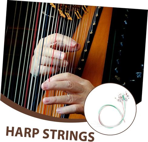 Vaguelly 15-piece Lyre Harp Strings Set Replacement Strings for Musical Instruments Nylon Material Standard Tension Beautiful Sound in Saudi Arabia