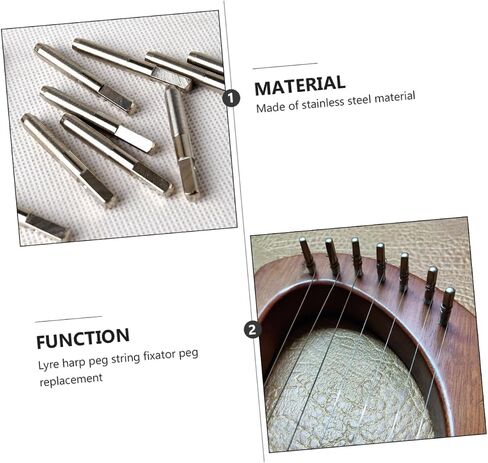 Kisangel 4pcs Lyre Harp Replacement Tuning Pegs Accessories for Lyre Harp Nails Professional Parts for Enthusiasts and Beginners in Saudi Arabia