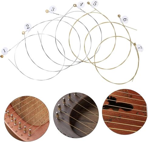 String Metal Lyre Harp Replacement Strings Kit for Effortless Maintenance and Lifespan for Musicians and Music Enthusiasts in Saudi Arabia