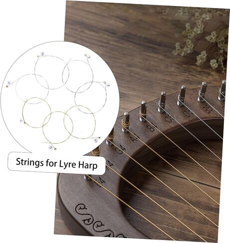 String Metal Lyre Harp Replacement Strings Kit for Effortless Maintenance and Lifespan for Musicians and Music Enthusiasts in Saudi Arabia