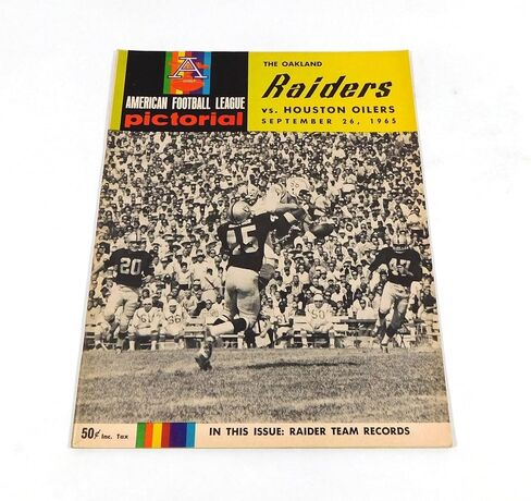 1965 Houston Oilers at Oakland Raiders AFL Football Program 9-26-65 - NFL Programs in Saudi Arabia