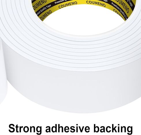 Sponge EVA Single Sided Foam Tape 2inX16.4FT Strong Adhesive Weatherproof Foam Strip for Door and Window Sealing, Self-Adhesive Insulation Foam Tape 0.2in Thick in Kuwait